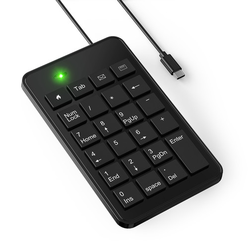 Wired usb number pad numeric - usb-c,